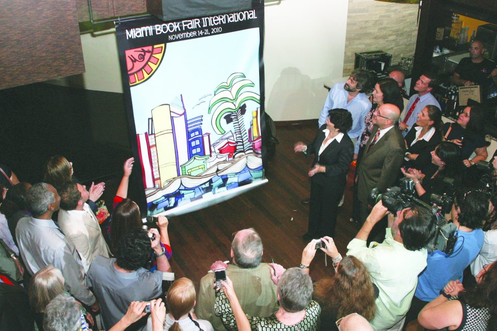 The unveiling of the book fair's official poster.