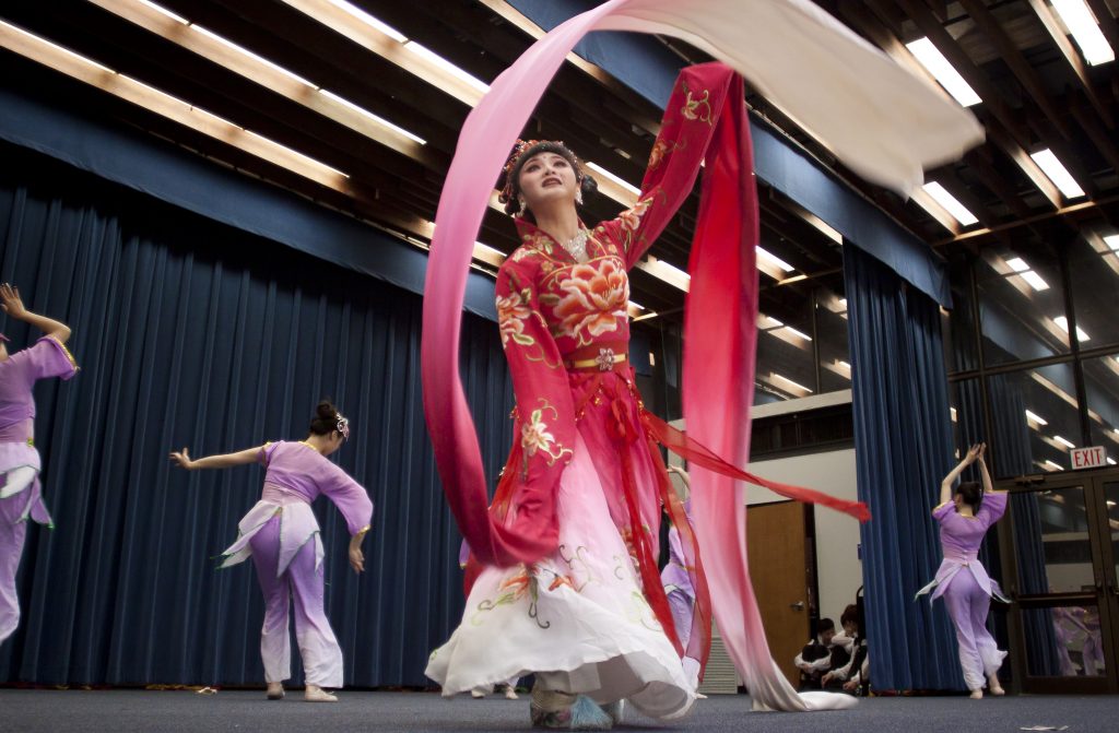 Dancer performing on stage.