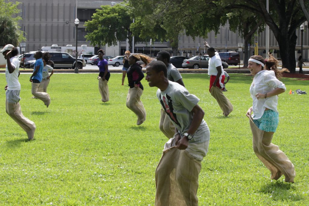 Students competing during the Clash of the Clubs.