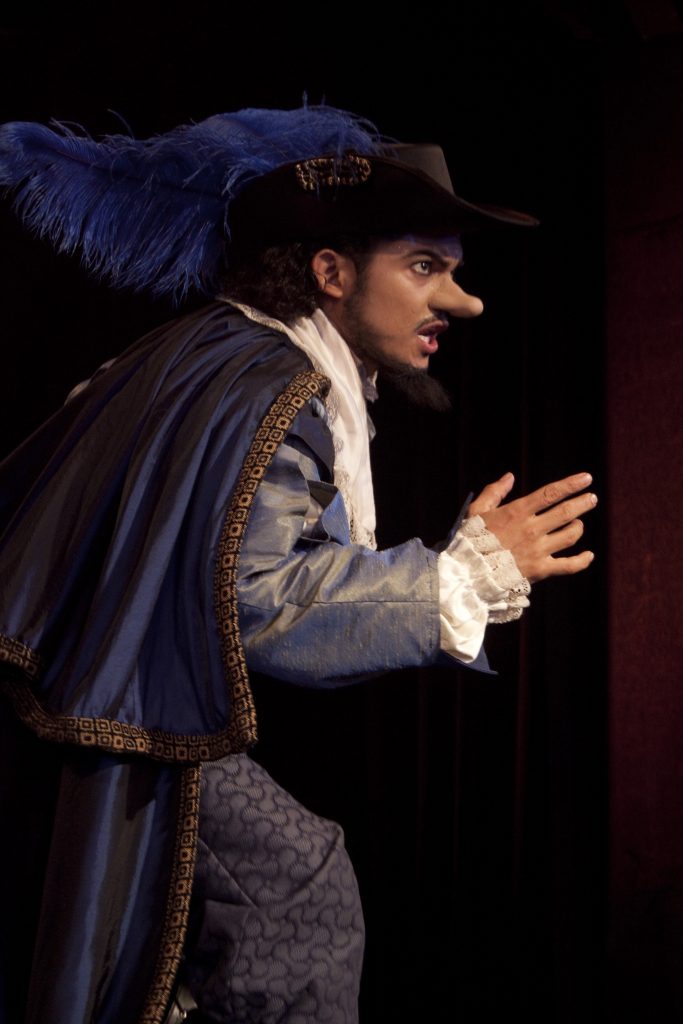 One of the actors acting on stage.