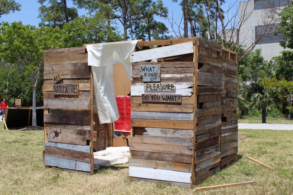 Art installation bringing awareness to human trafficking.