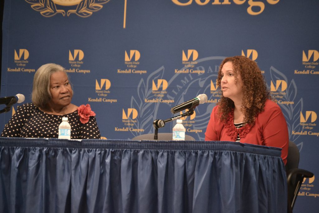 Miami Herald journalists speaking at the "Women In Journalism" panel at Kendall Campus.