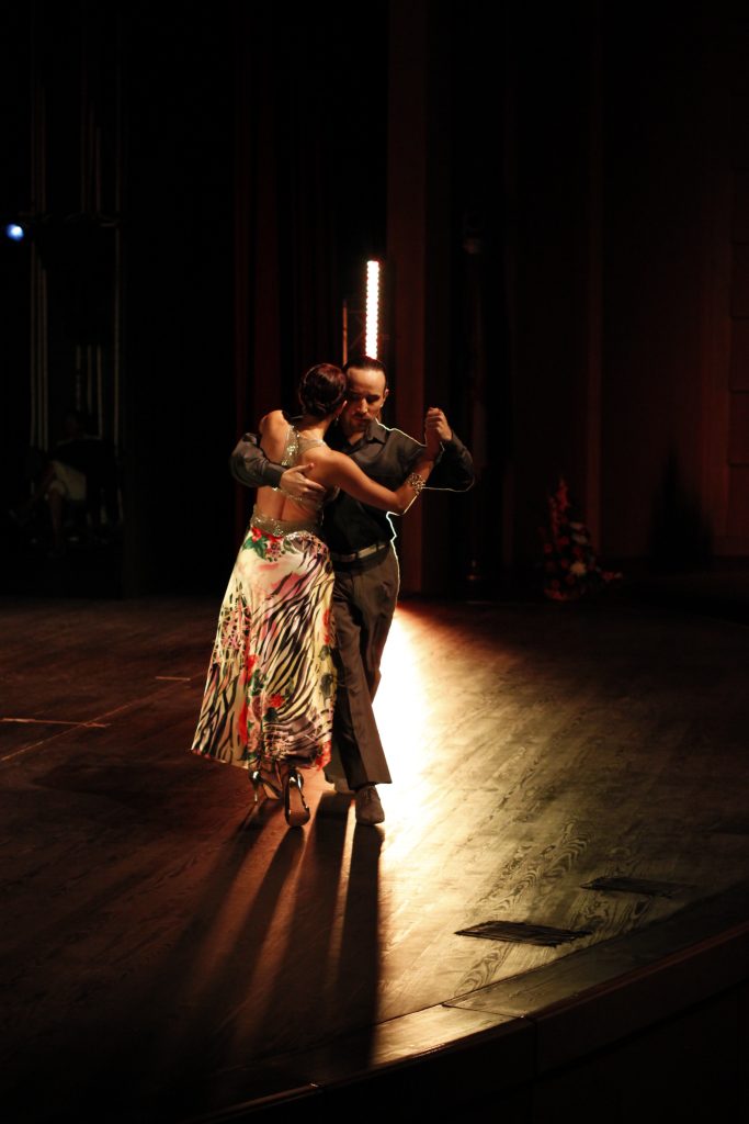 Tango dancers performing at North Campus.