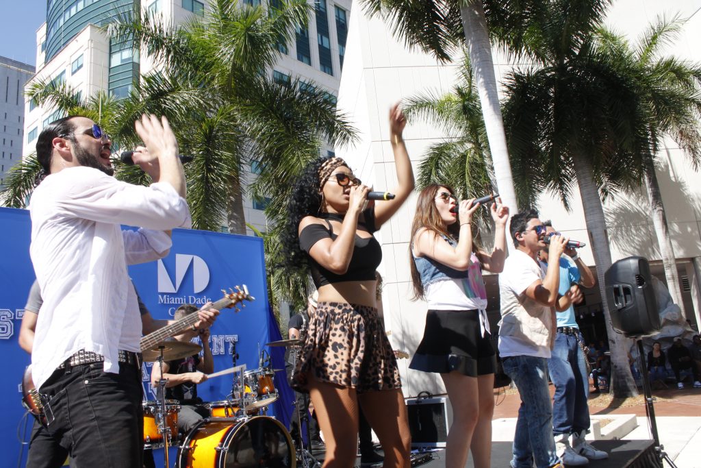 Singers performing at Wolfson Campus.
