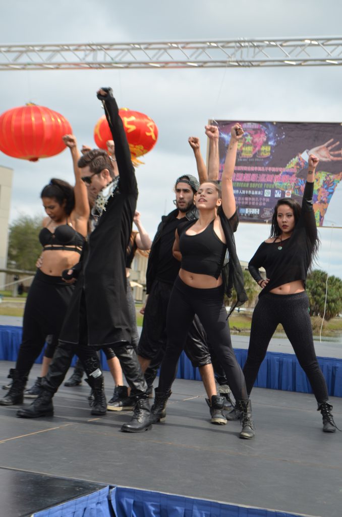 Chinese pop star performing at North Campus.