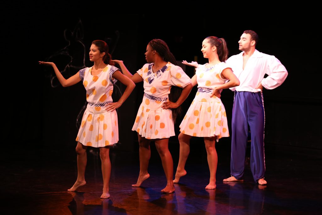 MDC students dancing on stage at Wolfson Campus.