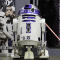 A replica of R2-D2 from Star Wars.