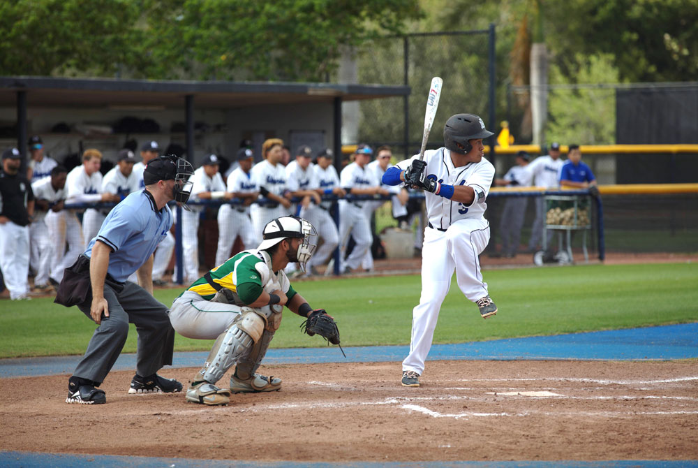 Sharks Jose Rojas at bat.