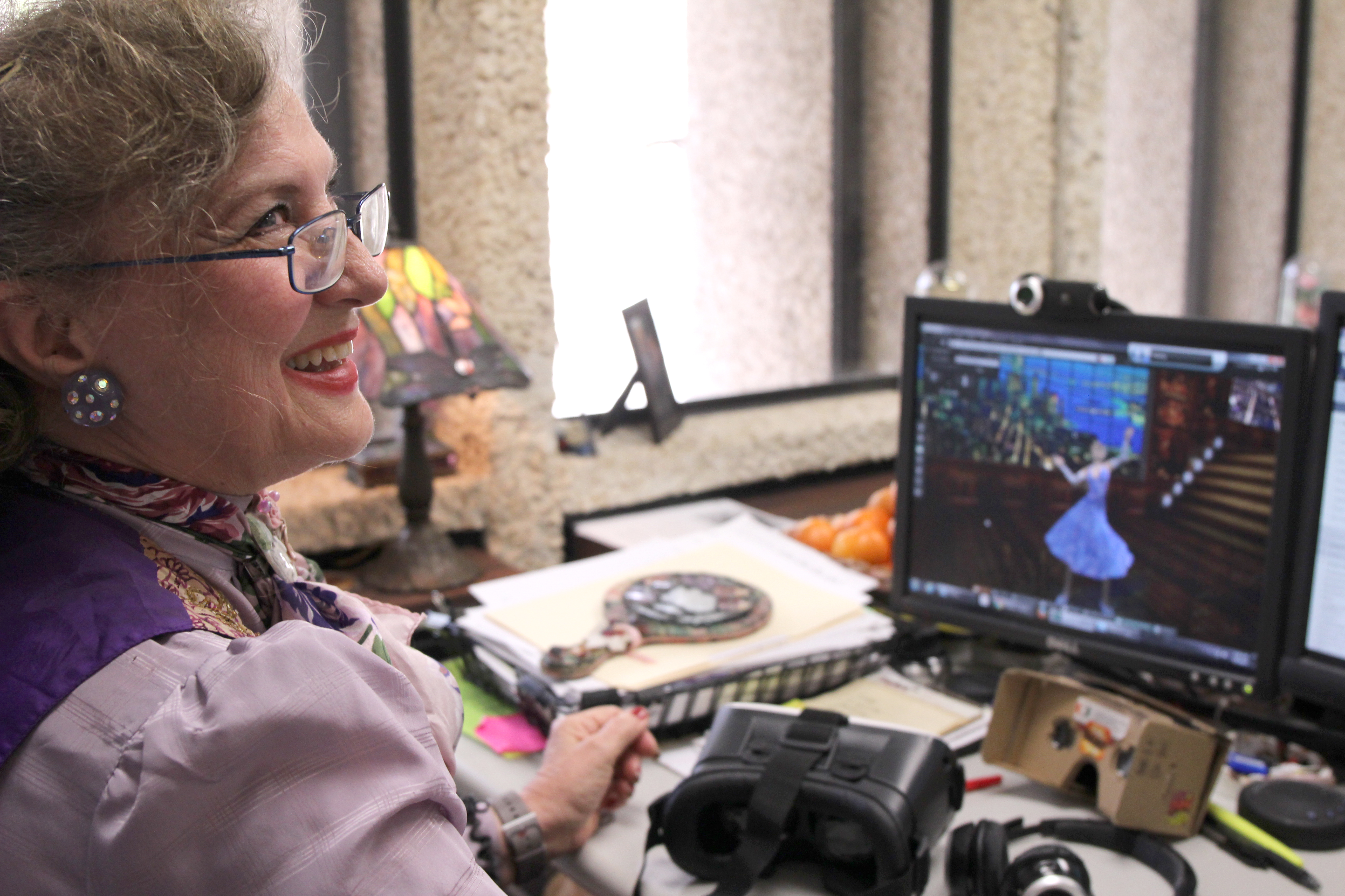 Professor Christine Robinson in her office.