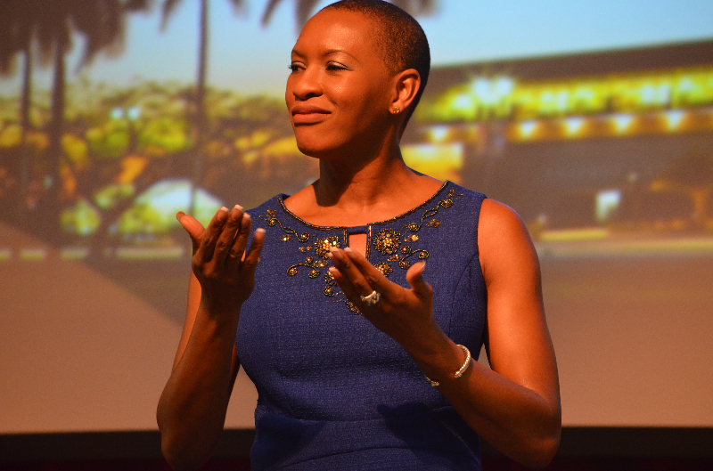 Claudia L. Gordon at North Campus event for Women's History Month.