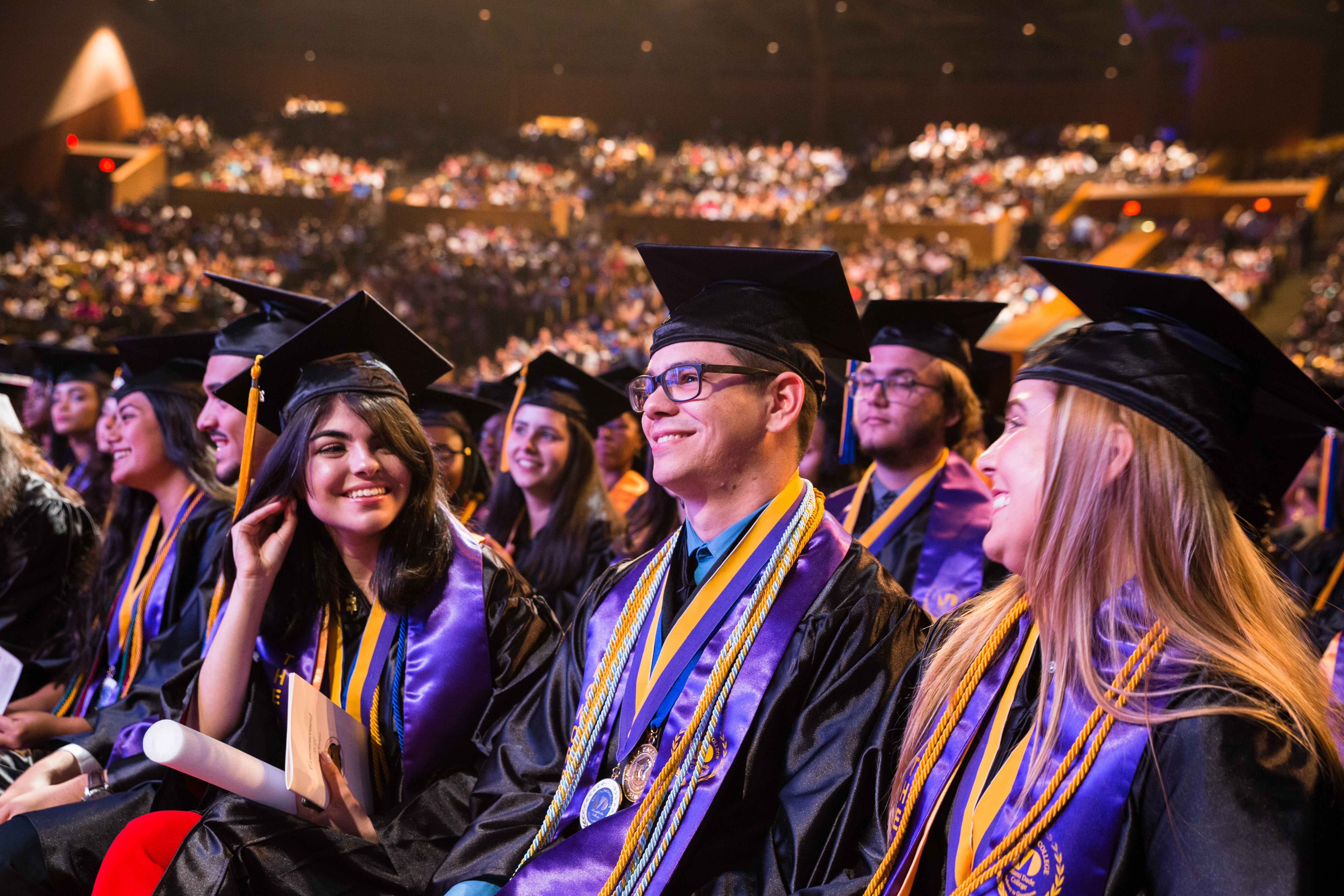Students at graduation.