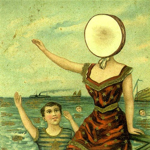 Music album cover for Neutral Milk's In the Aeroplane Over the Sea.