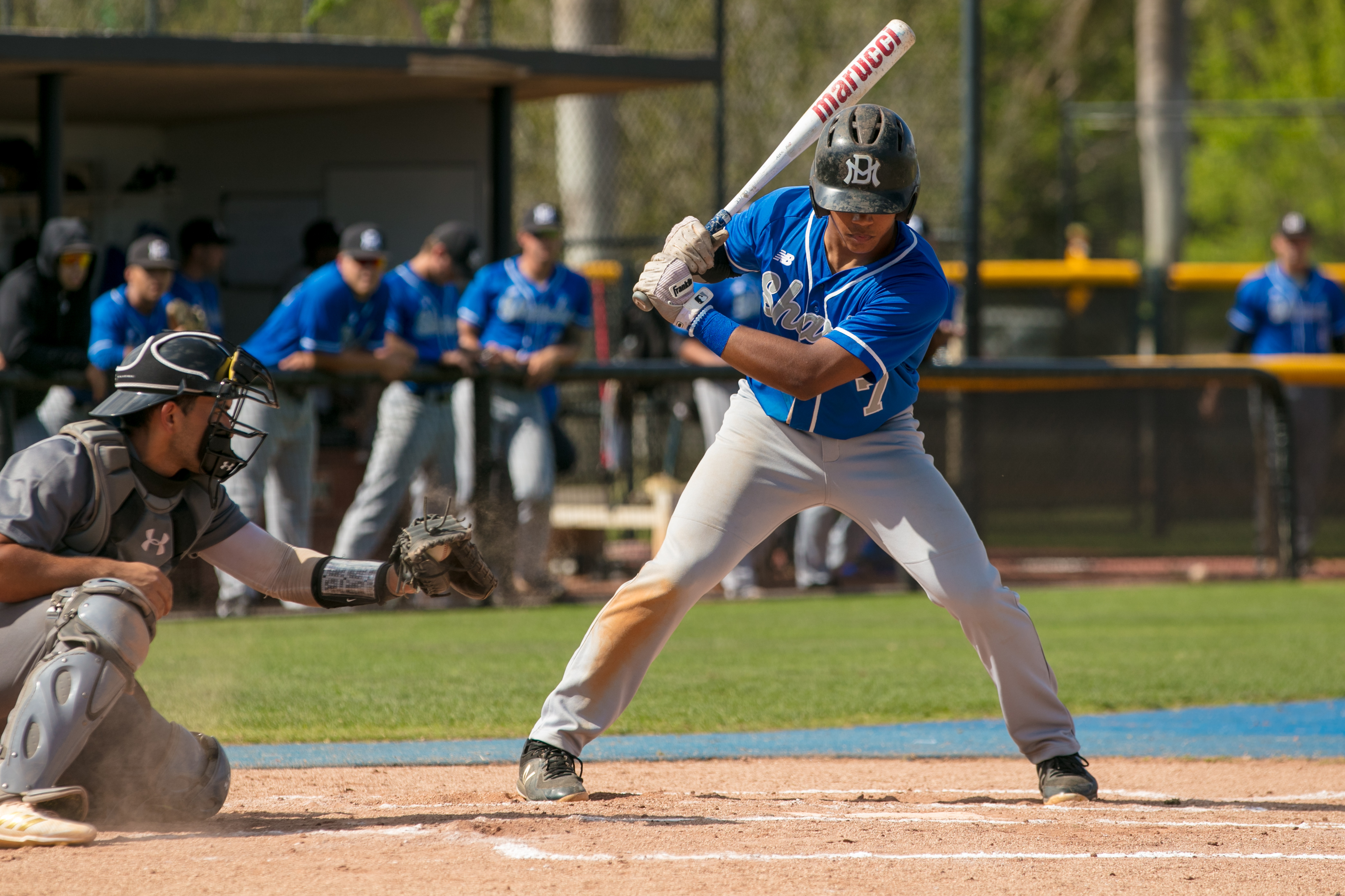 Luis Guerrero at bat.