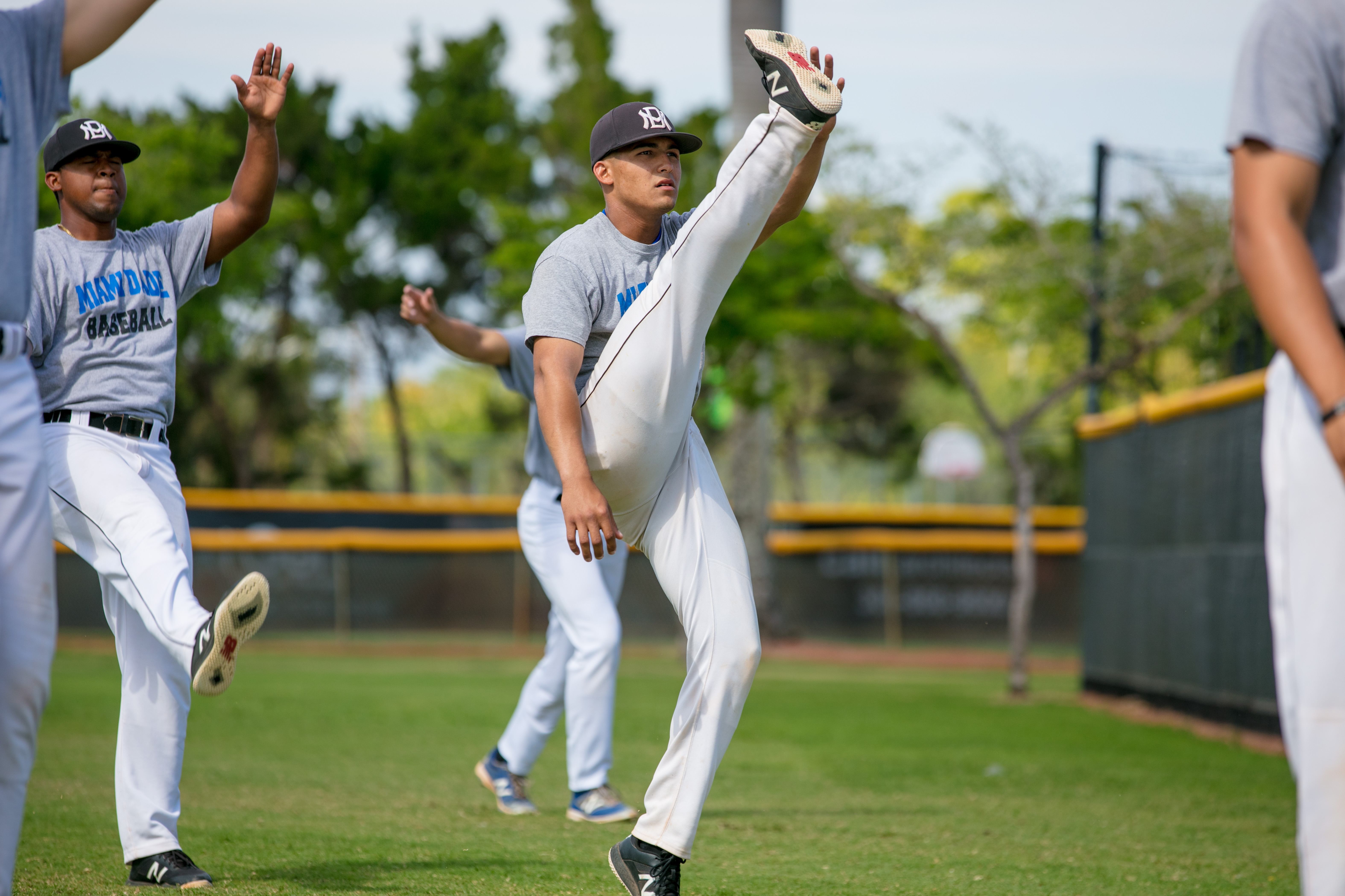 Joshua Rivera during practice.