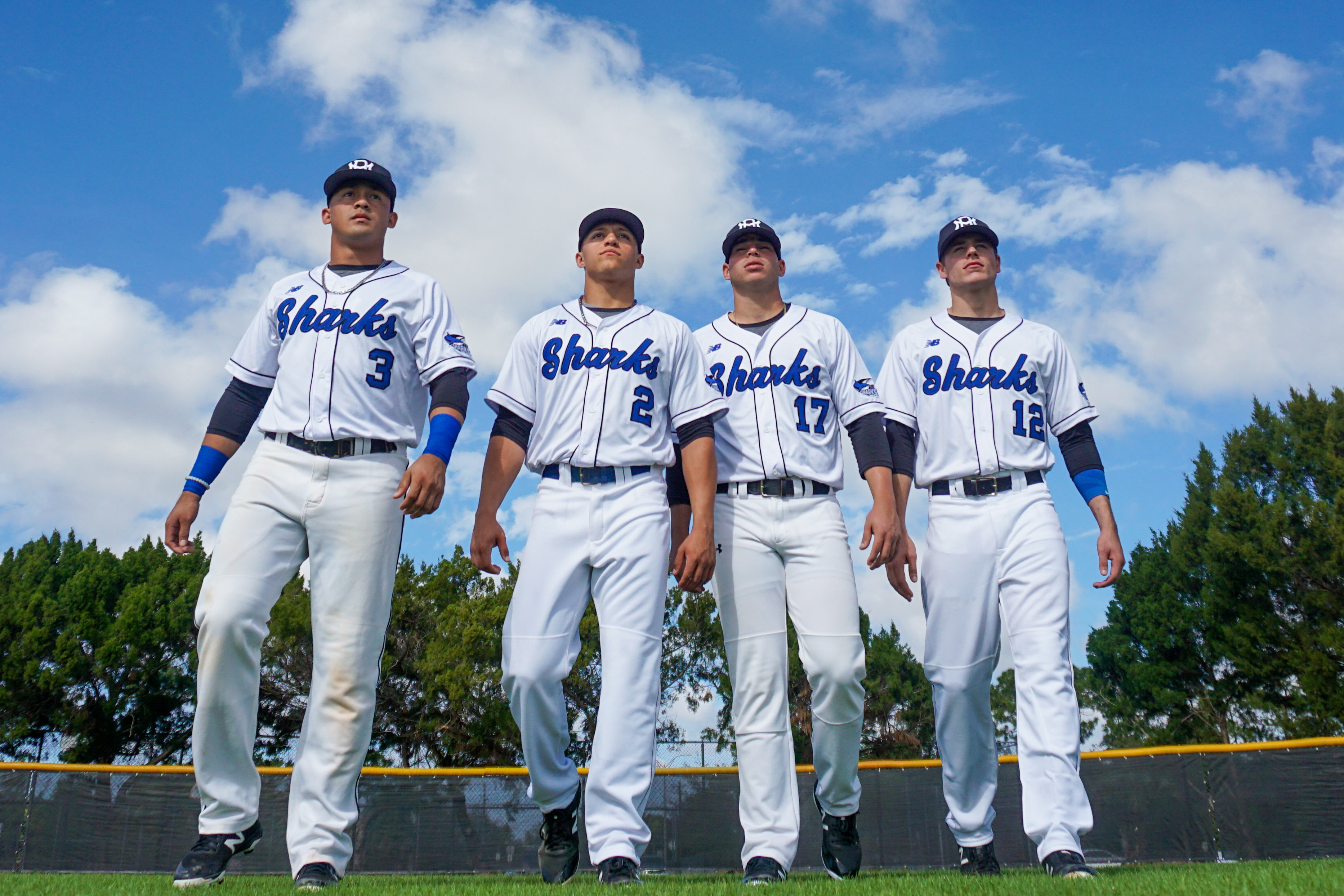 MDC baseball players posing for the camera.