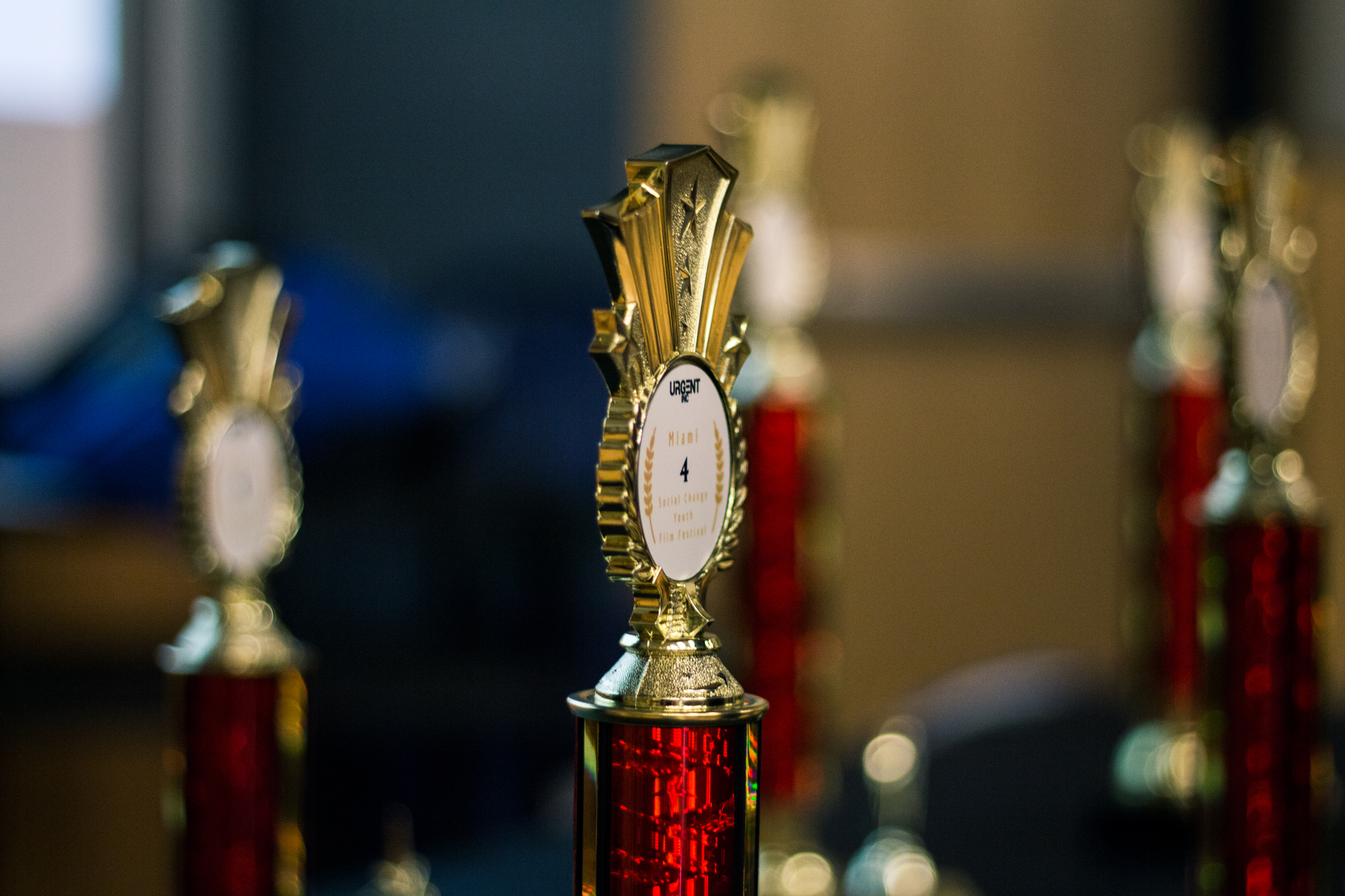 Trophies for the winners.