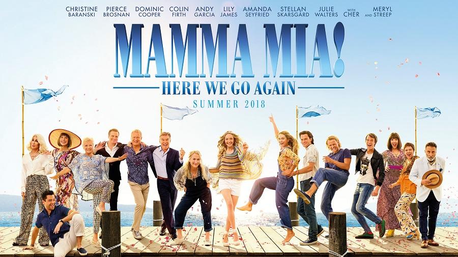 Movie poster for Mamma Mia! Here We Go Again.