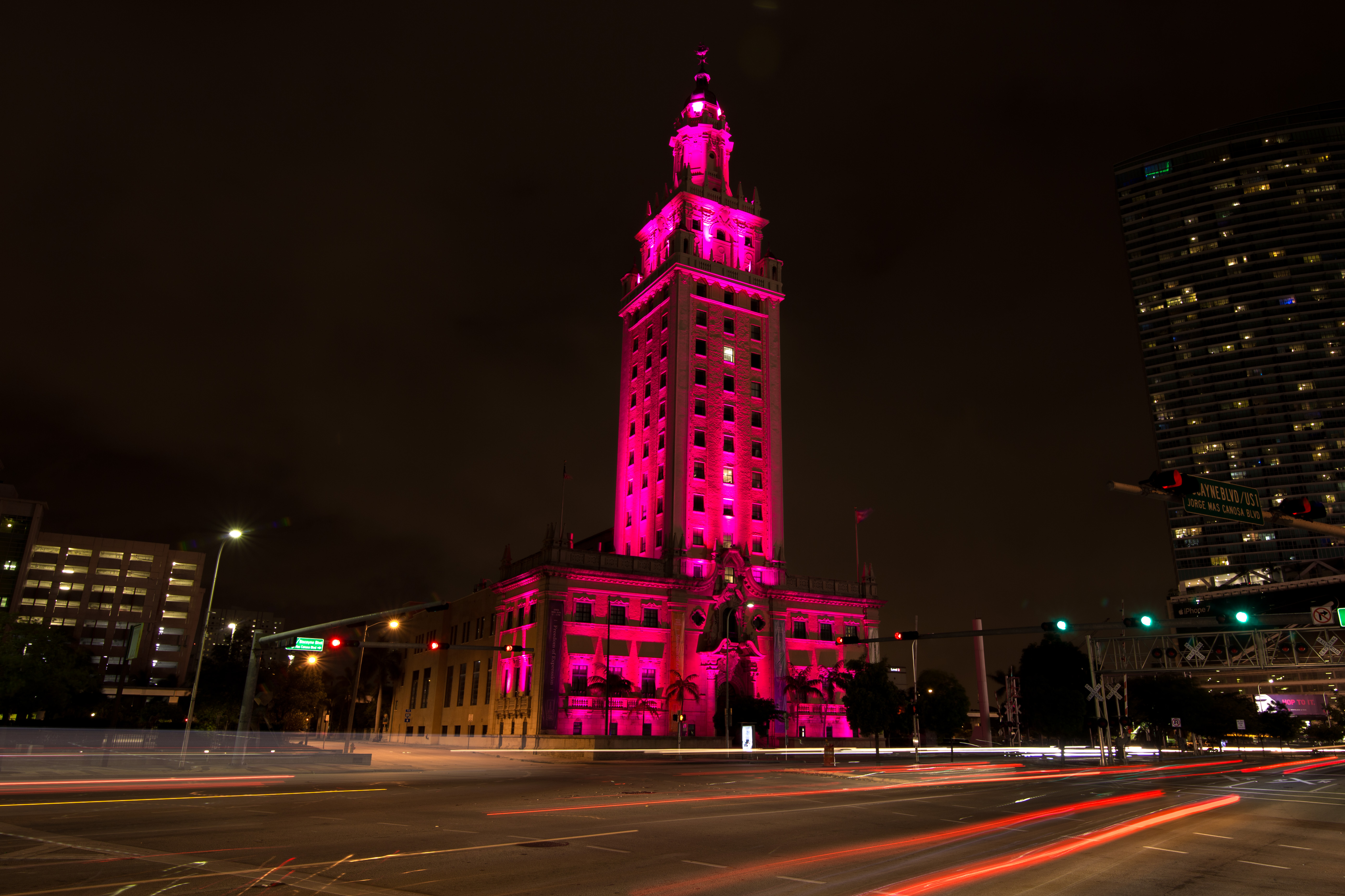 Photo of the Freedom Tower in downtown Miami.