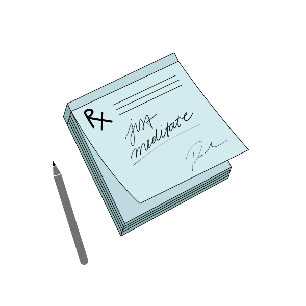 Meditation illustration by Kaley Peniche.