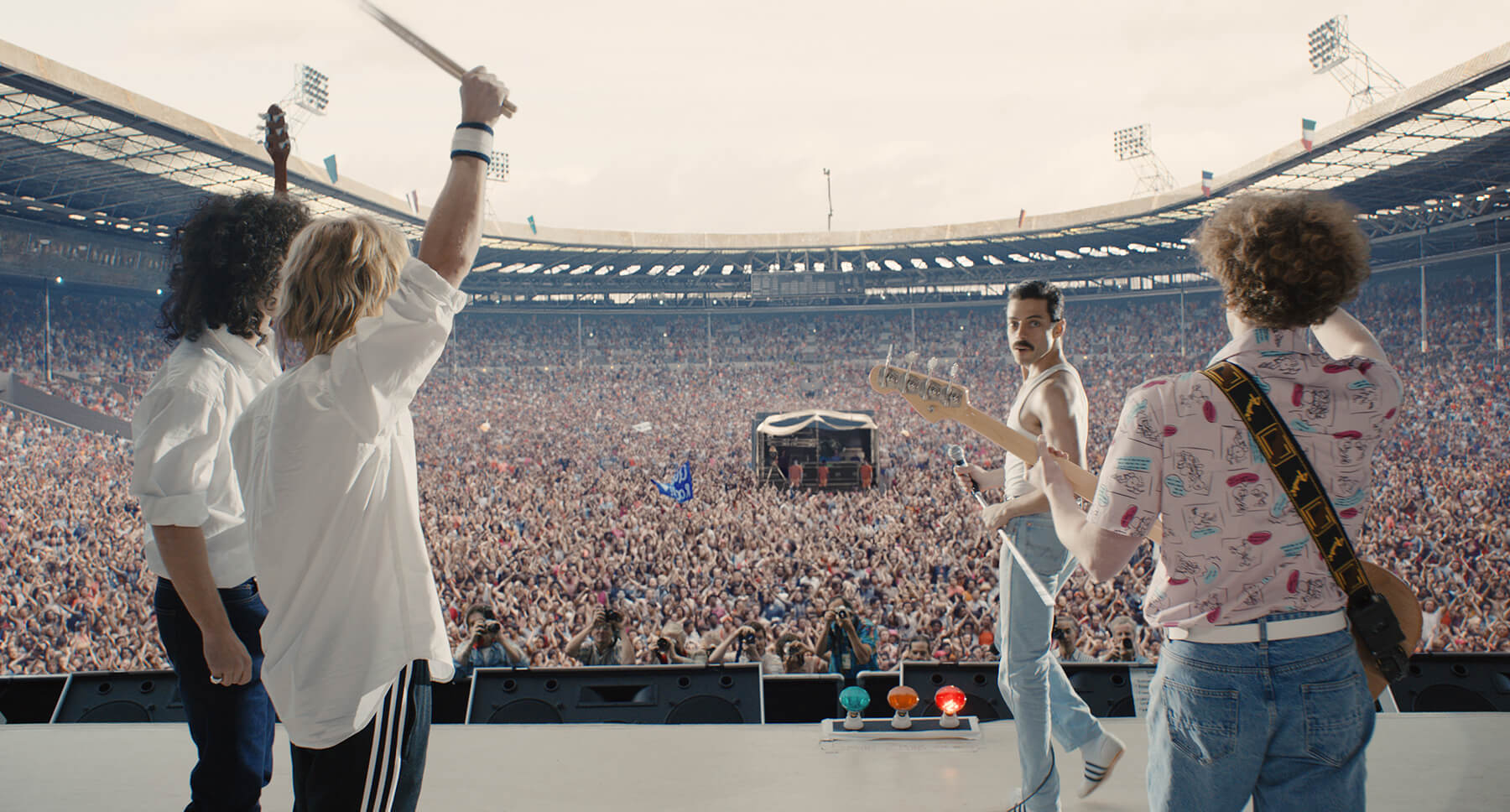 Scene from the movie Bohemian Rhapsody.