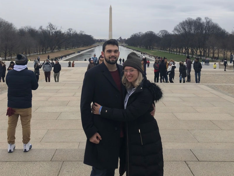 Amanda Shoopman and Jack Onoforio in Washingtion, D.C.