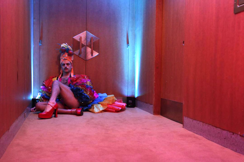 An actor posing. MDC Live Arts.