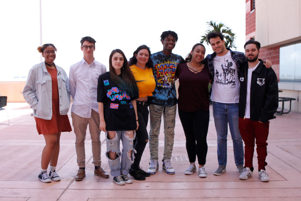 Some of the members of the art club Multiple Impressions.