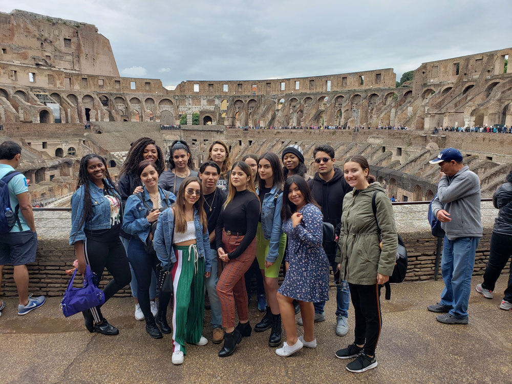 Students posing for a photo.