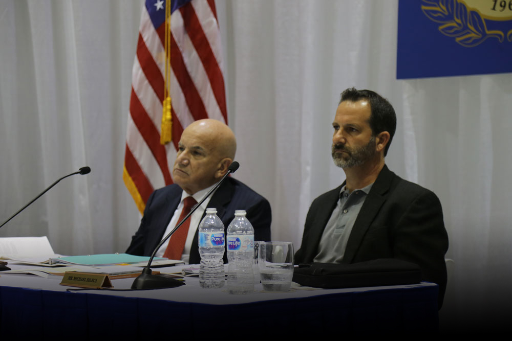 At the Board of Trustees meeting.