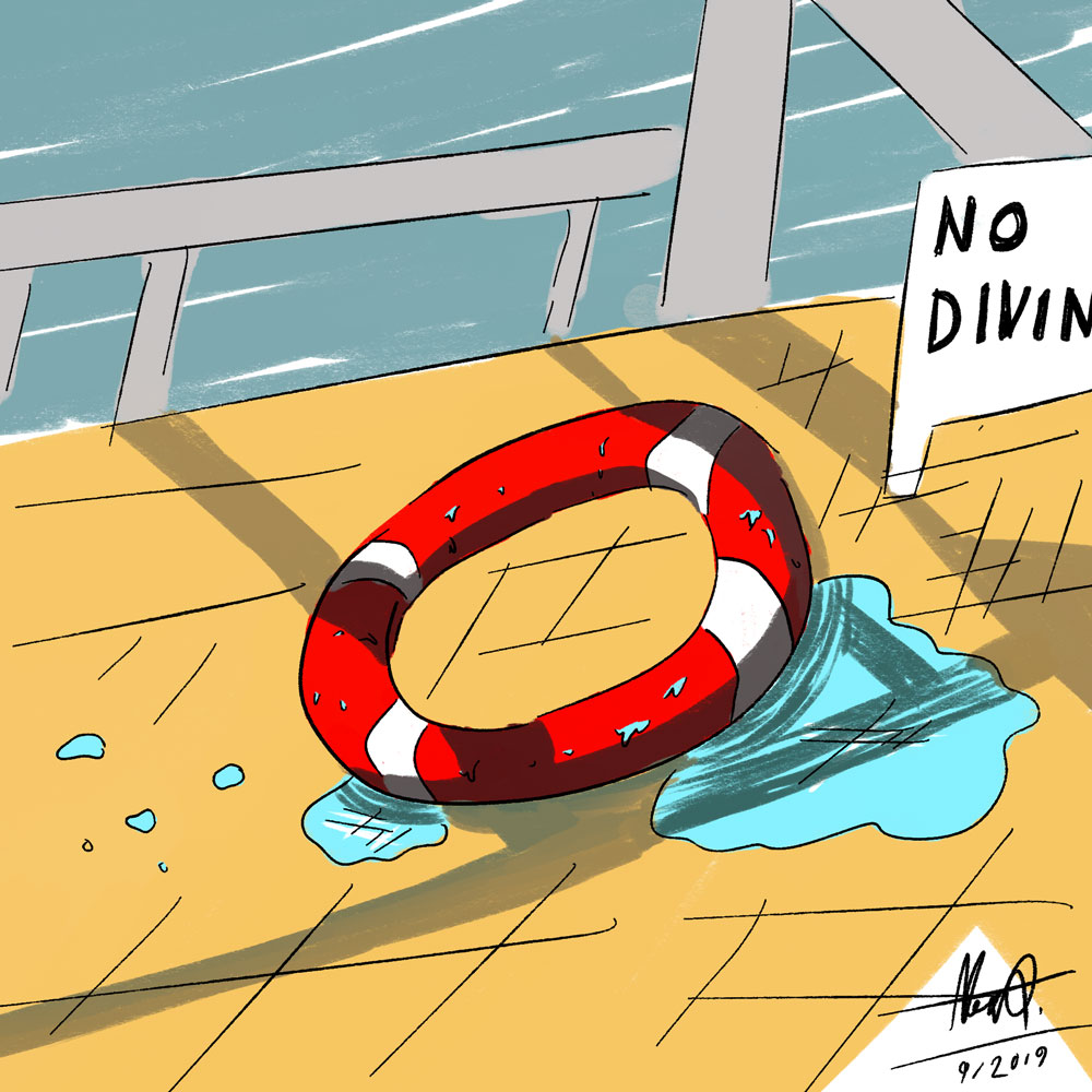 Lifeguard illustration by Alexander Ontiveros.