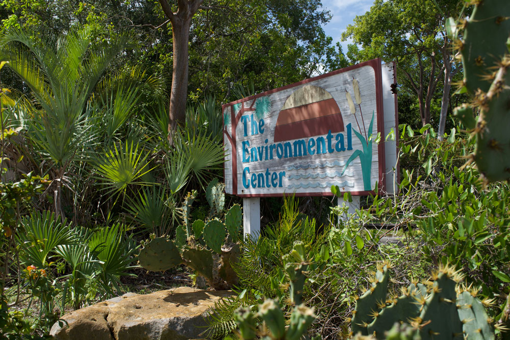 Sign outside Environmental Center.
