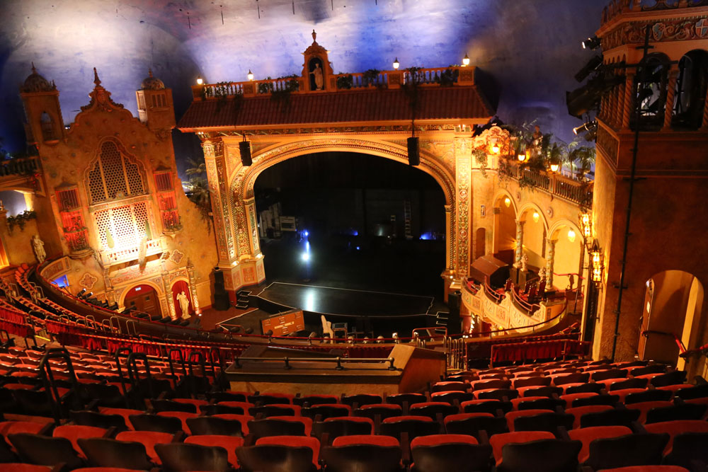 Stage inside Olympia Theater.