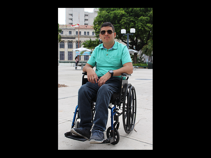 Asnay Machado posing for the camera.