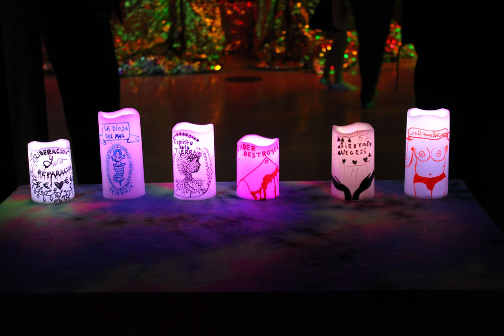 Six candles lighted up.