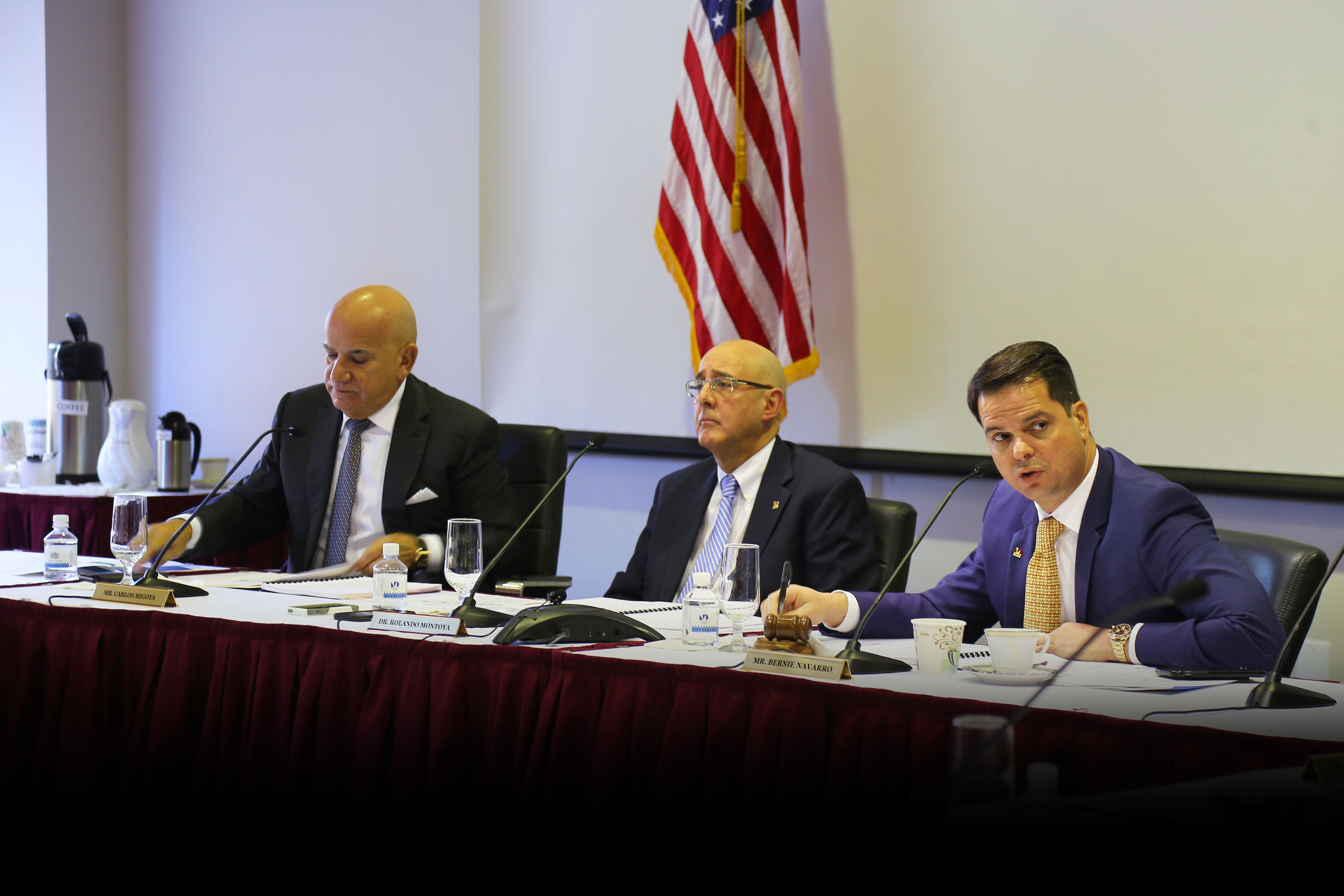 Board of Trustees meeting for presidential search.