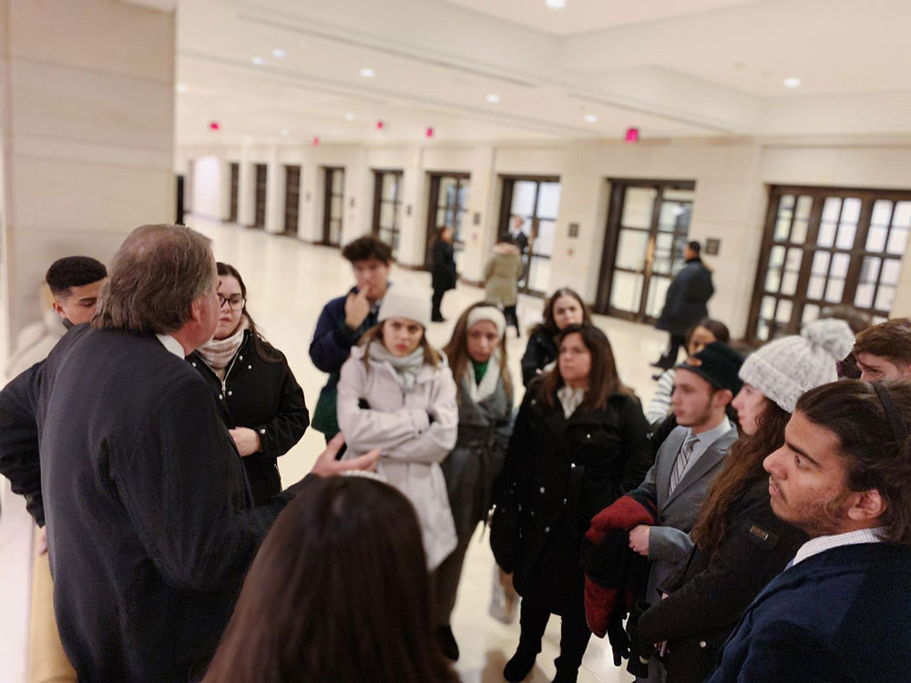 MDC students listening to Representative Doug LaMalfa.