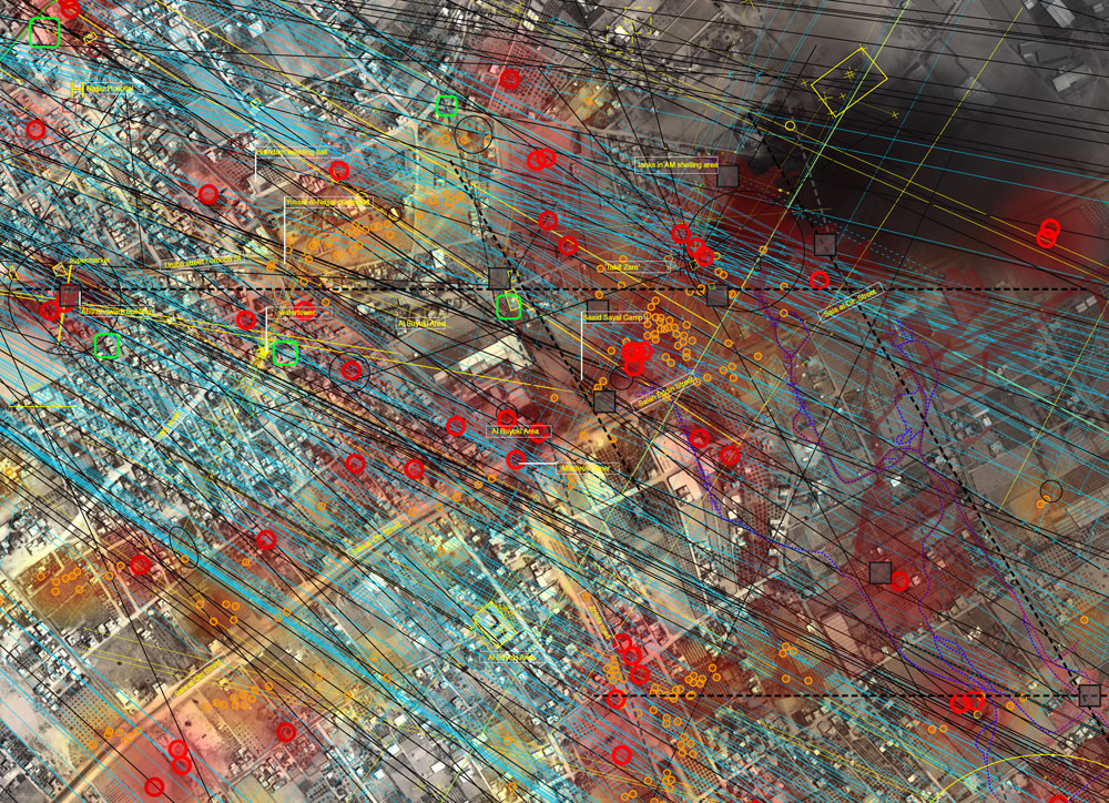 Map artwork from Forensic Architecture.