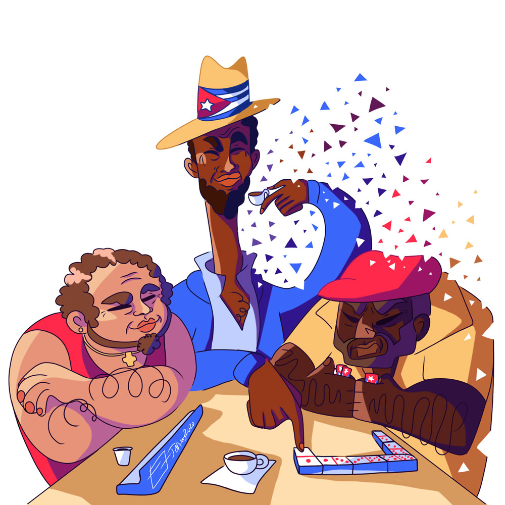 Illustration by Elena Torrens. Little Havana characters.