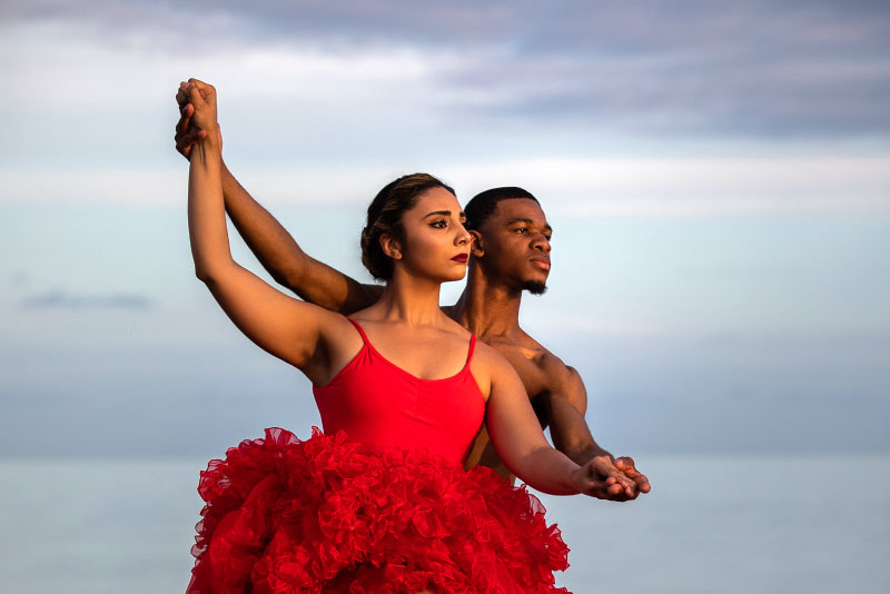 Dancers posing for a photo.