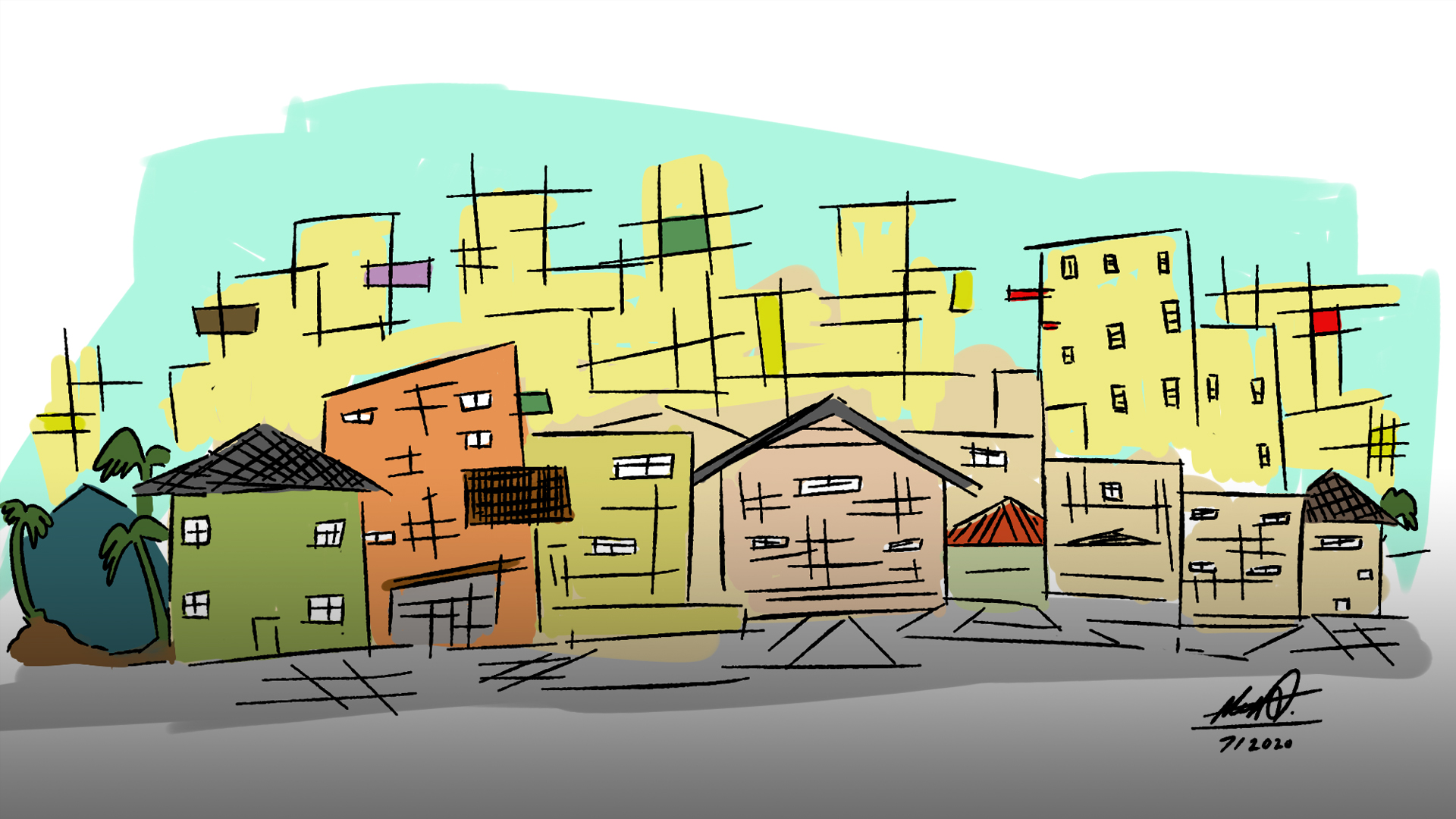 Liberty City illustration.