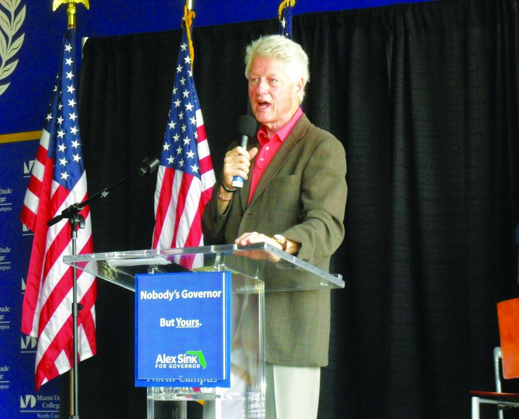 Bill Clinton giving a speech.