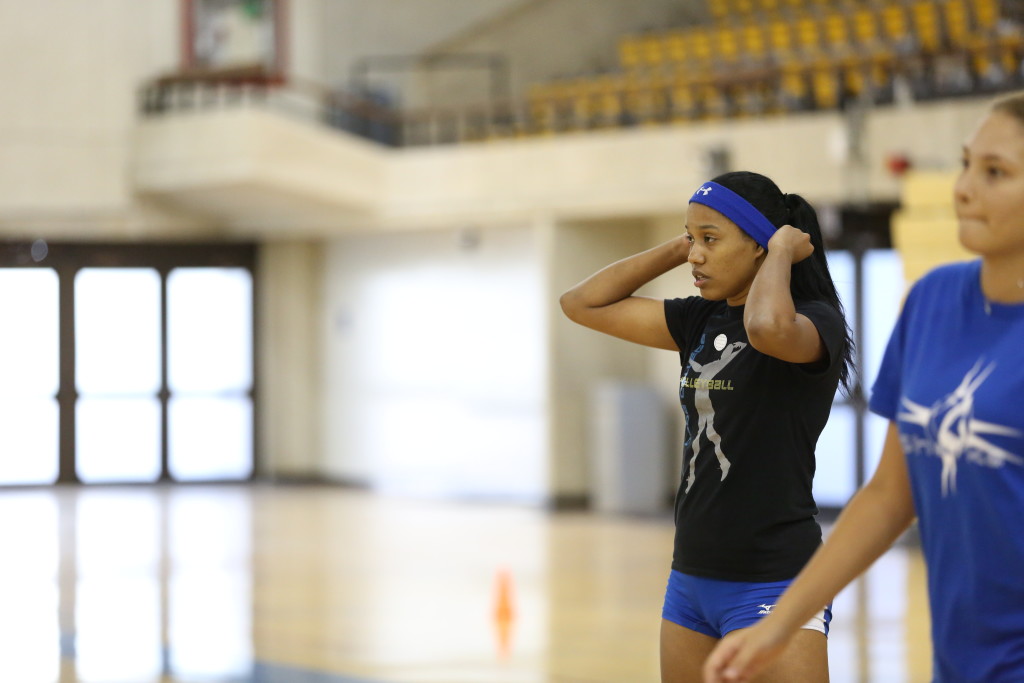 Wendy Romero at practice.