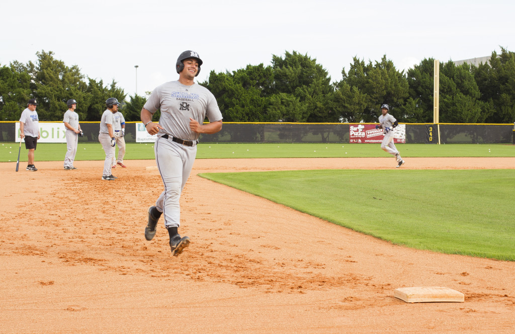 Photo of baseball practice.