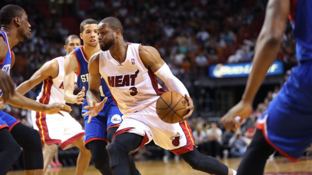 Dwayne Wade during a game.