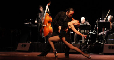 Tango dancers performing at North Campus.