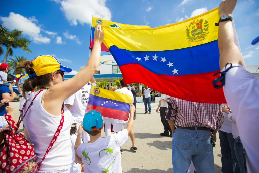 Photo of rally for Venezuela.