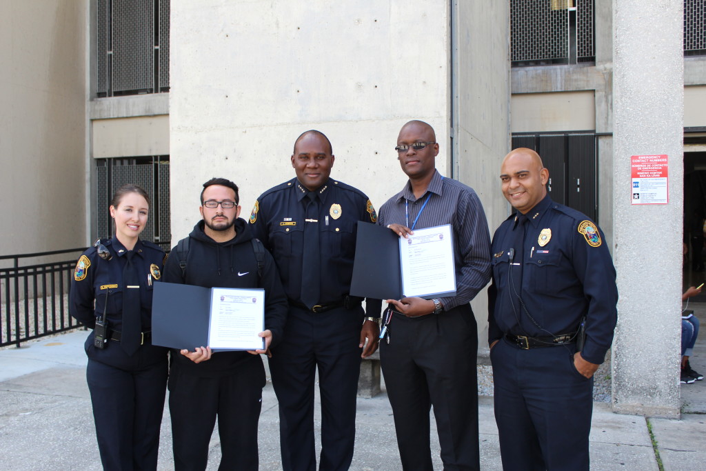 Photo of students with their recognition.