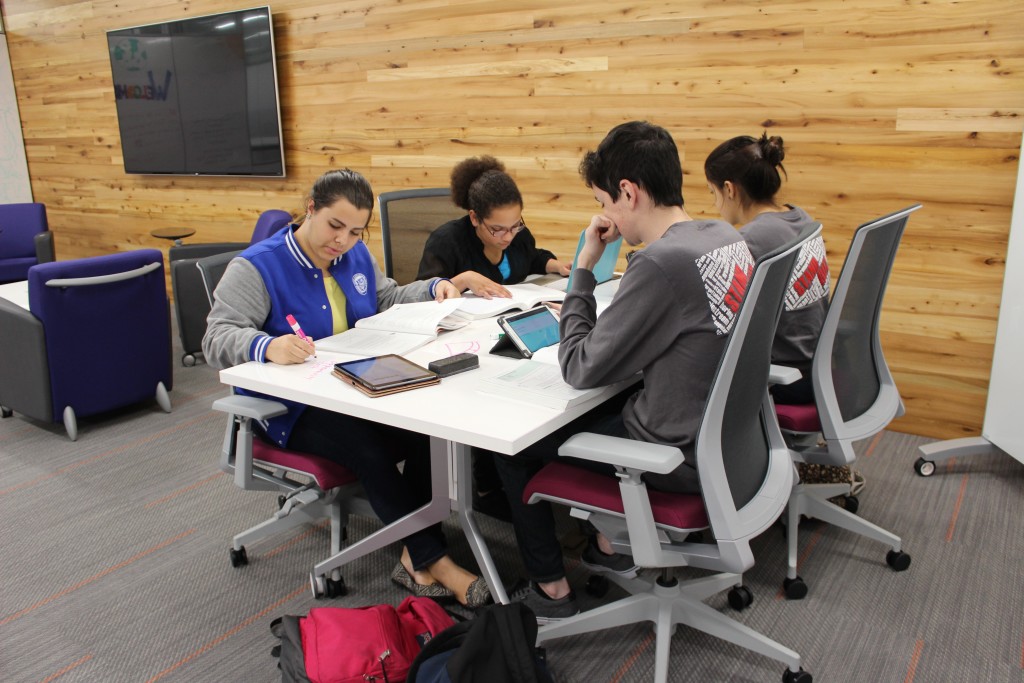 Photo of students working in MALLs.