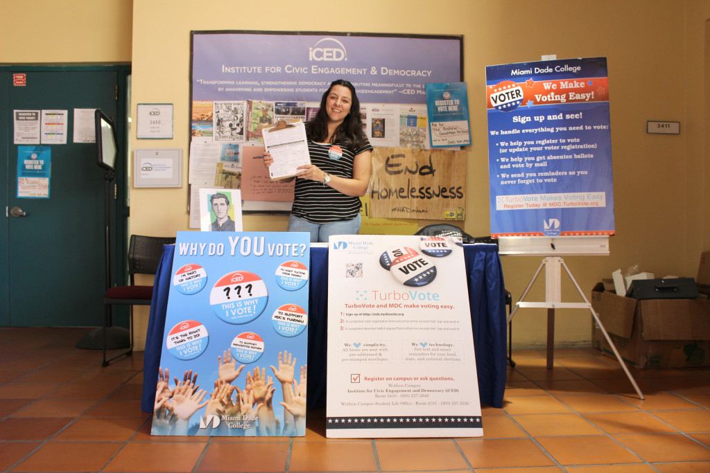 Photo of volunteer Maydee Martinez. Vote Everywhere.