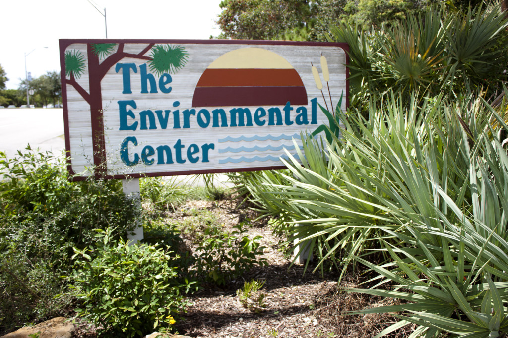 Image of the entrance to the Environmental Center.